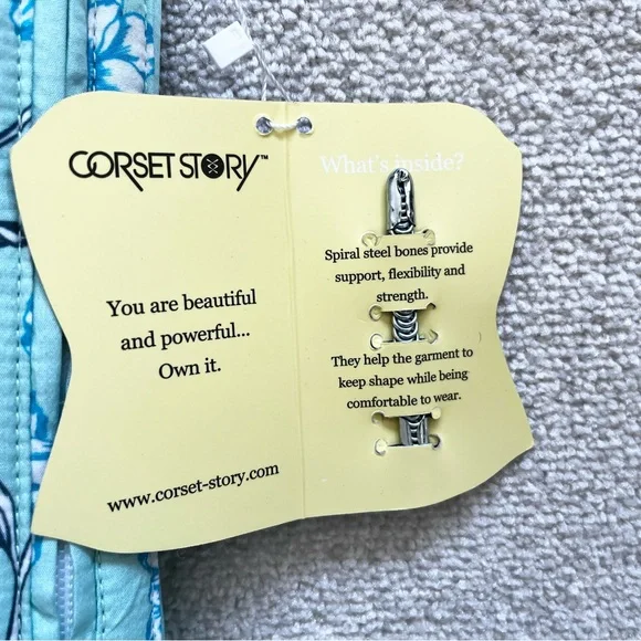 CORSET STORY NWT Tropical Mesh Panel Corset Dress Romantic Feminine Victorian - Picture 11 of 16